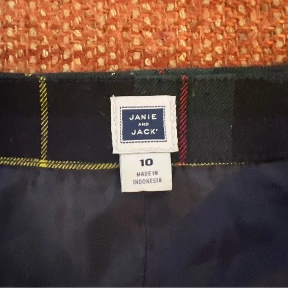 Janie and Jack Boys Navy Red Green Classic Holiday Christmas Plaid Vest Size 10 - Picture 7 of 10